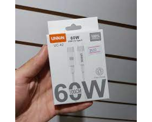 Кабель UNION 60W 1 метр. Зарядные и провода в салон UC-42
