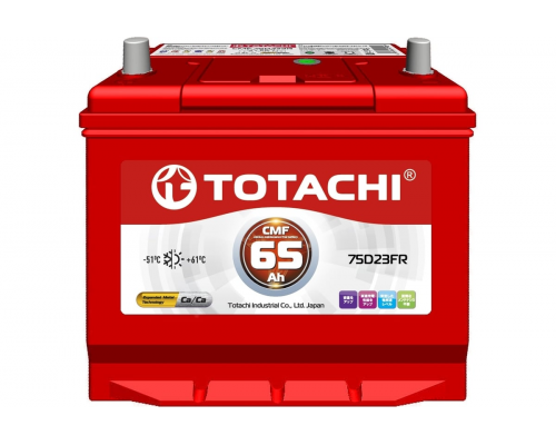 Аккумуляторная батарея TOTACHI KOR CMF 65 а/ч 75D23 FL AURORA 90465