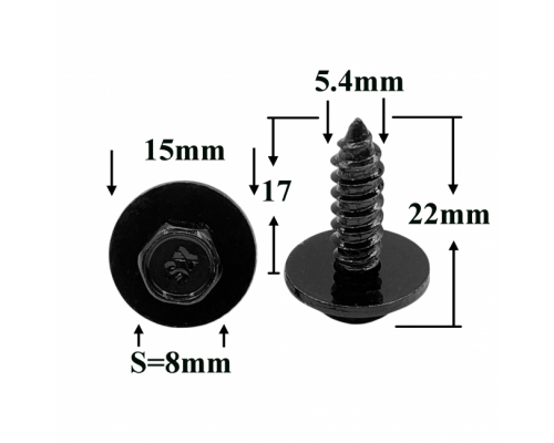 Саморез AMS-MS2108 BMW ACURA ALFA ROMEO AUDI CHERY CHEVROLET CHRYSLER CITROEN DAEWOO DODGE FIAT FORD САМОРЕЗЫ AMS-MS2108