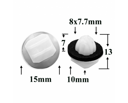 Клипса AMS-P1596 9046708225 ACURA HONDA LEXUS TOYOTA ПЛАСТИКОВЫЕ AMS-P1596