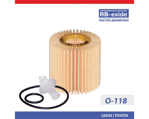 O-118 Фильтр масляный RB-exide О-118 04152-0V010 04152-31090 ELH4451 LO-123 HU 7019 Z RB-EXIDE O-118