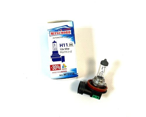 M72110 / 10 шт H11 PGJ19-2V2 12V/55W MITSUMORO Лампы 12V M72110