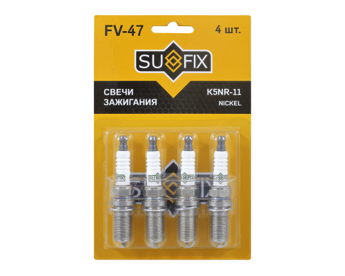 Свеча зажигания (Nickel) SUFIX · FV-47 SPP3027 VSP 2001 K6RTM3 KH5RTCU-11 90919-01233 SUFIX FV-47