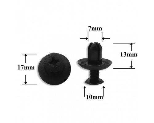 Клипса AMS-P0215 904670703001 M253964 MB253964 MB887567 30870295 LEXUS MITSUBISHI TOYOTA VOLVO ПЛАСТИКОВЫЕ AMS-P0215