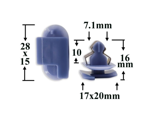 Клипса AMS-P2308 24405740 1222141 YQ00149080 7703077477 8748QT CHEVROLET CHRYSLER CITROEN DAEWOO ПЛАСТИКОВЫЕ AMS-P2308