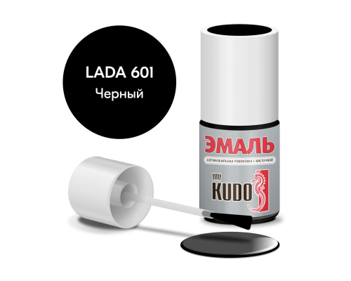 Эмаль автомобильная ремонтная с кисточкой KUDO Черный 601 KU-70601 РЕМОНТНАЯ ЭМАЛЬ KU-70601