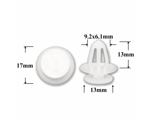 Клипса AMS-P0878 2345957 90321122 2345959 90244506 CHEVROLET CHRYSLER DAEWOO DODGE GM JEEP OPEL ПЛАСТИКОВЫЕ AMS-P0878