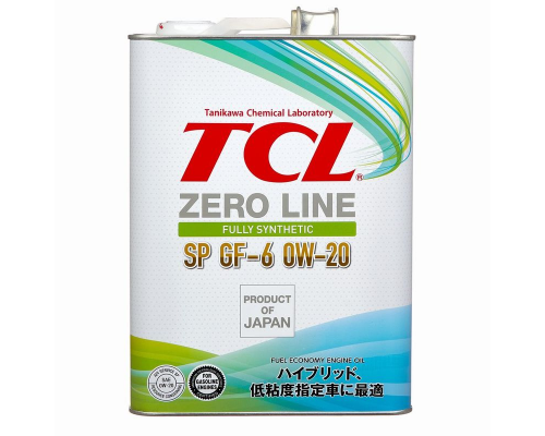 Масло моторное TCL Zero Line Fully Synth, Fuel Economy, SP, GF-6, 0W20, 4л МОТОРНОЕ МАСЛО Z0040020SP