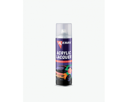Лак акриловый прозрачный глянцевый KERRY ACRYLIC LACQUER KR-005 ЛАК В БАЛЛОНЕ KR-005