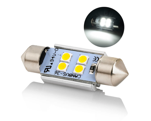 Лампа подсветки светодиодная C5W 12V АВТОСВЕТ gl12c5w4smd505031
