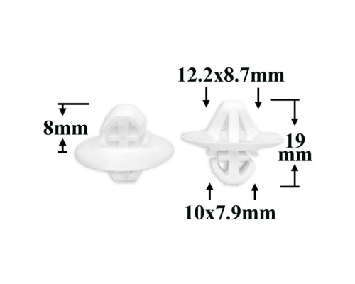 Клипса AMS-P2766 2E1867289C A0019918370 A0029918570 0019918370 0029918570 2E0853139A ПЛАСТИКОВЫЕ AMS-P2766