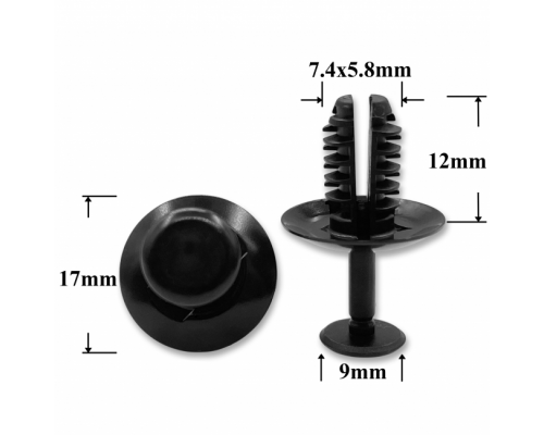 Клипса AMS-P3010 N91158501 AUDI SEAT SKODA VOLKSWAGEN ПЛАСТИКОВЫЕ AMS-P3010