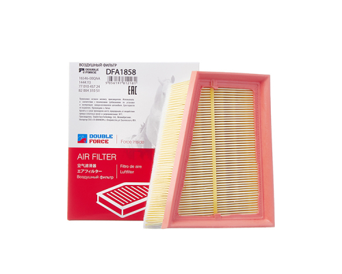 Фильтр воздушный DOUBLEFORCE DFA1858 1654600QAA, 7701045724, 8200431051, 1444Y3, 16546-00QAA, 770104 DOUBLE FORCE DFA1858