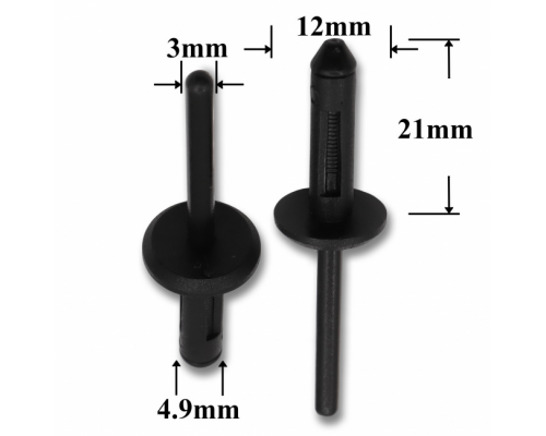 Клипса AMS-P0474 17585357701C 20432975 AUDI SEAT SKODA VOLKSWAGEN ПЛАСТИКОВЫЕ AMS-P0474