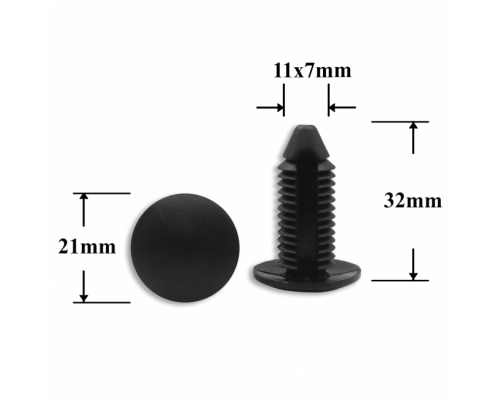 Клипса AMS-P0480 1631564 N804379S CHEVROLET CHRYSLER DAEWOO DODGE FORD GM JEEP OPEL ПЛАСТИКОВЫЕ AMS-P0480