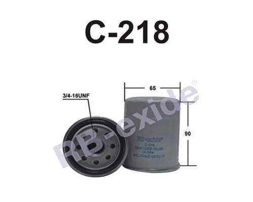 C-218 Фильтр масляный 1520870J0A 1520853J10 MQ700014 B11017JC ADN12110 15208H890C C217 T3153 RB-EXIDE C-218