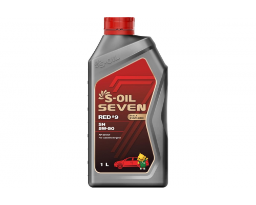 Моторное масло RED 9 SN 5W-50 1 л S-OIL SEVEN E107614 S-OIL E107614