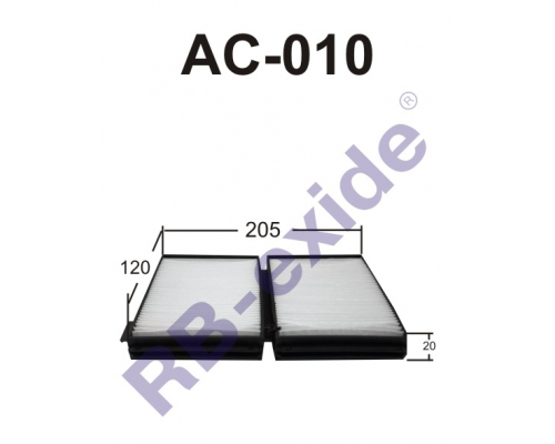Фильтр салонный AC-010 8850822020, 8850830020 RB-Exide AC-010