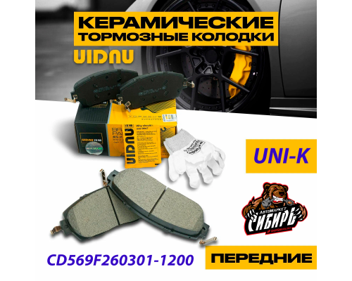 Передние керамические тормозные колодки Changan UNI-K ЮНИ-К CD569F260301-1200 BP82025 JBP078 AV451 КОЛОДКИ ТОРМОЗНЫЕ YD-54040